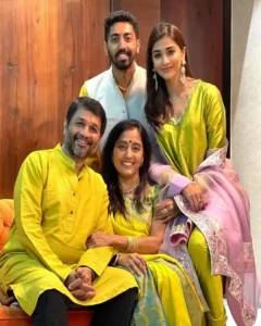 Pooja Hegde With Father And Family